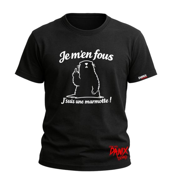 Tshirt Je m'en fous J'suis une marmotte [DANIX CENSORED]